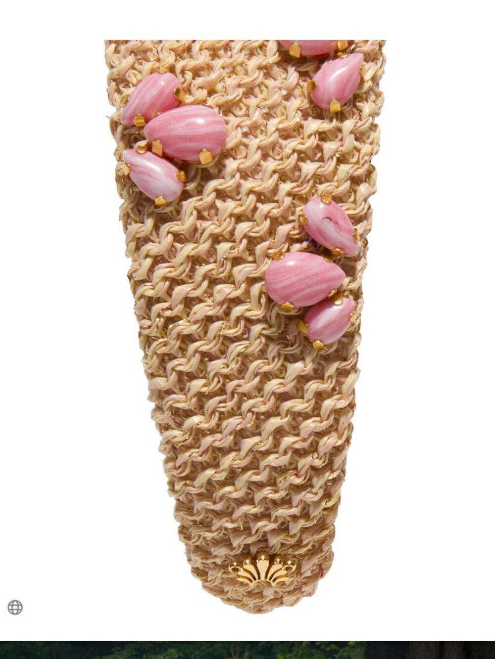 Lele Sadoughi Coral Raffia Brigitte Trilogy Stone Headband NWOT - Picture 4 of 6